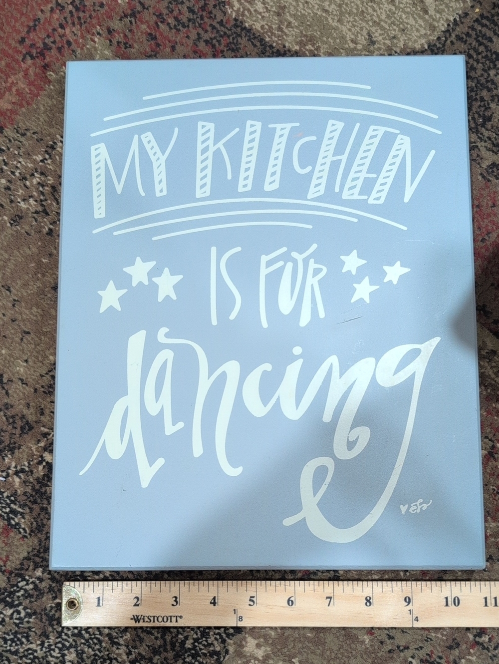 Light Gray "My Kitchen Is For Dancing" Wall Sign